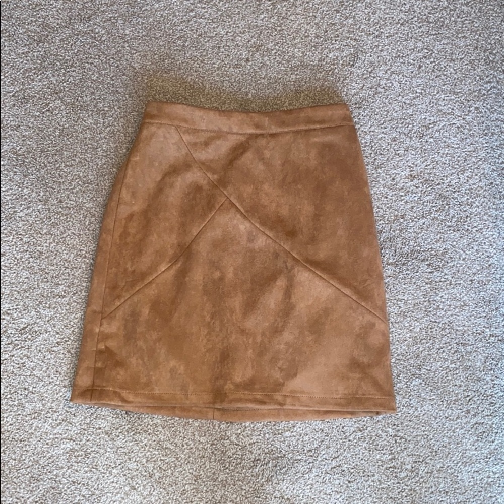 Tan Mini Skirt